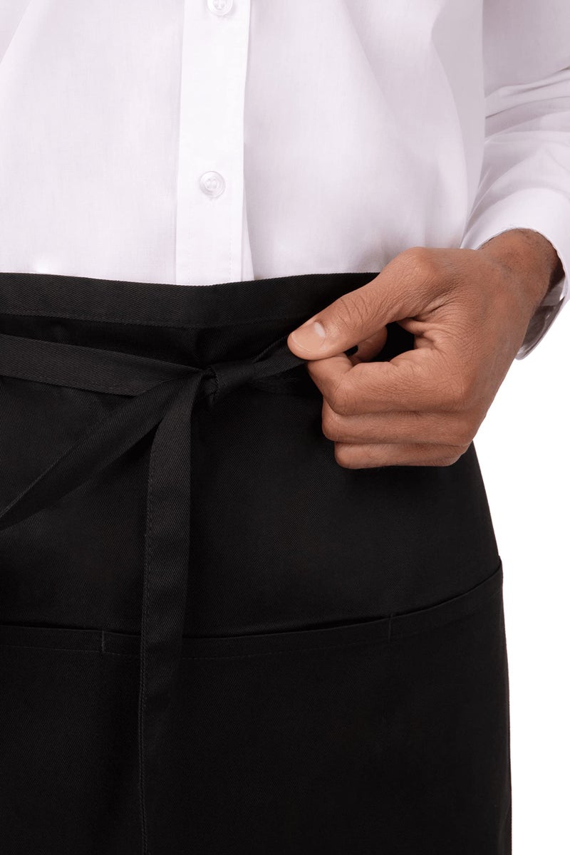 Chef Works Unisex Reversible Server Apron, Black, One Size - Image 5